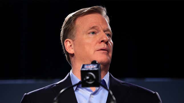 Image for article titled Roger Goodell Announces Thinking Too Hard About Football Has Given Him CTE