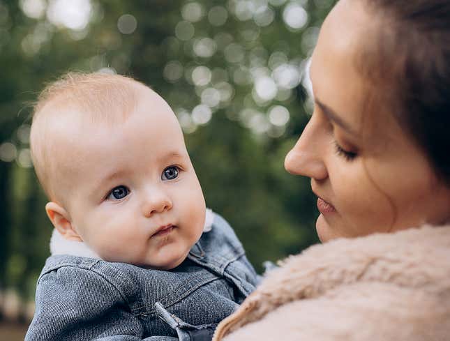 Image for article titled Baby Accidentally Kissed Right On Lips