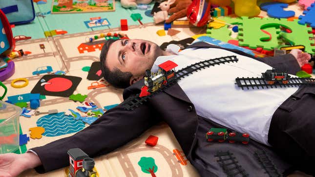 Image for article titled Pete Buttigieg Trapped Beneath Derailed Model Train