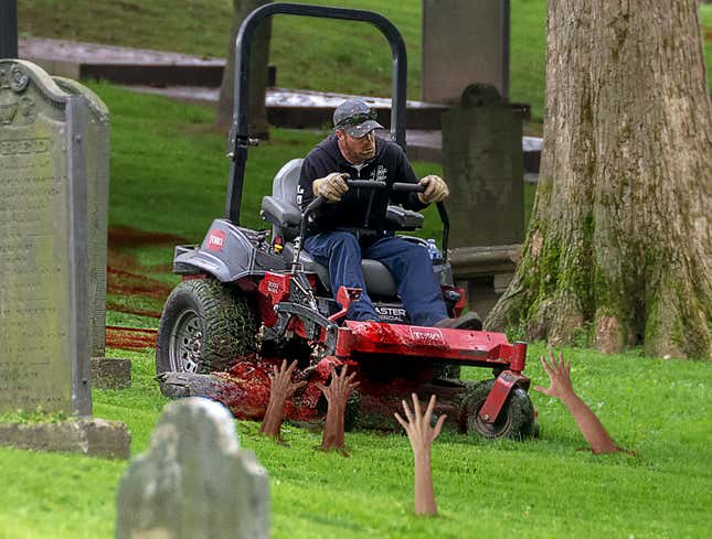 Image for article titled Cemetery Groundskeeper Starts Each Day By Trimming Hands Poking Out Of Ground