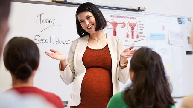 Image for article titled Pregnant Sex Ed Teacher Must Really Know Her Stuff