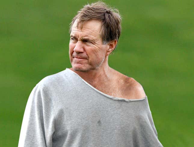 Image for article titled Bill Belichick Sports Flashdance Sweatshirt